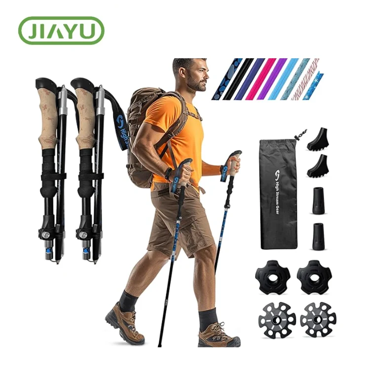 Collapsible Nordic საფეხმავლო პოლუსი